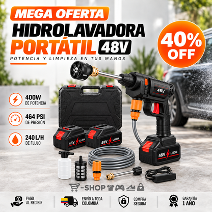 Hidrolavadora Portatil 6 boquillas + Accesorios