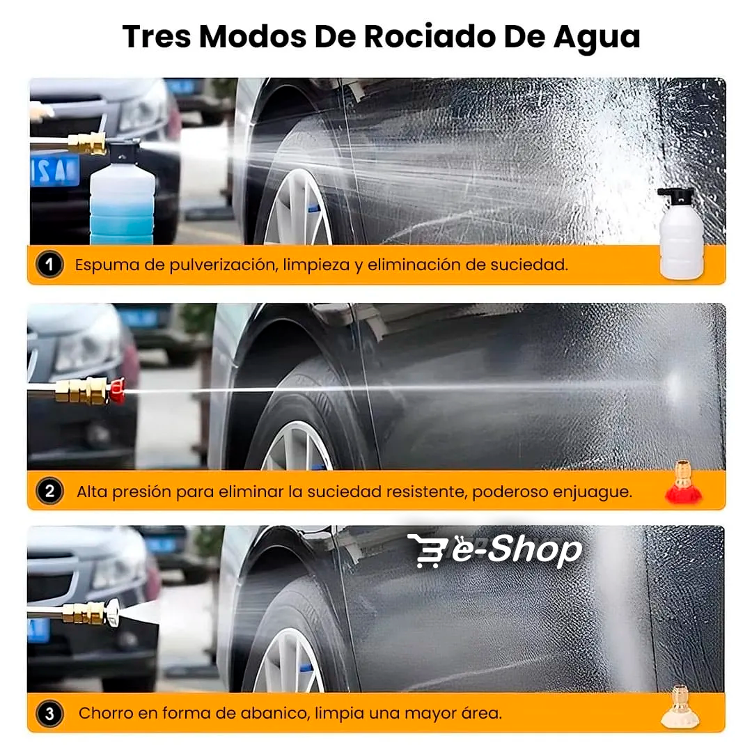 Hidrolavadora Portatil 6 boquillas + Accesorios